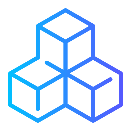 Cubes Generic gradient outline icon