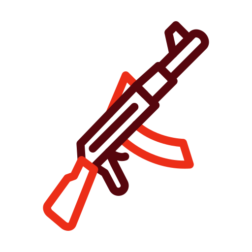 Assault rifle Generic color outline icon