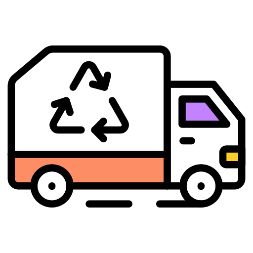 camión de reciclaje Generic color lineal-color icono