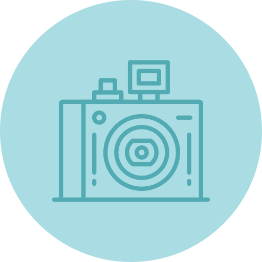 cámara compacta Generic color fill icono