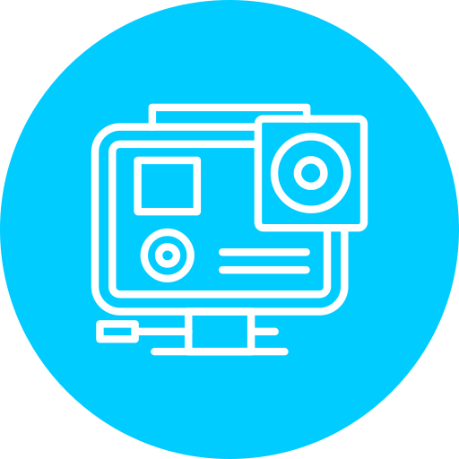 Action camera Generic color fill icon
