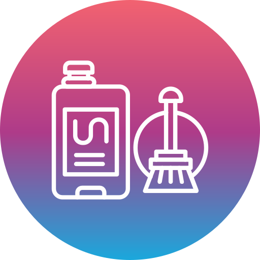 Cleaning tools Generic gradient fill icon
