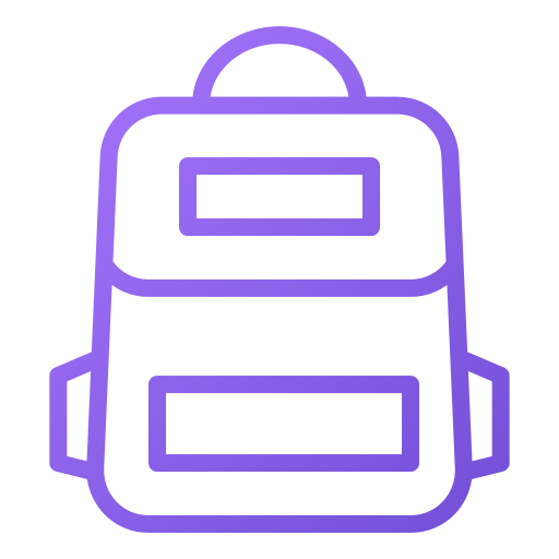 bolsa para la escuela Generic gradient outline icono