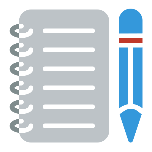 Ручка и бумага Generic color fill иконка