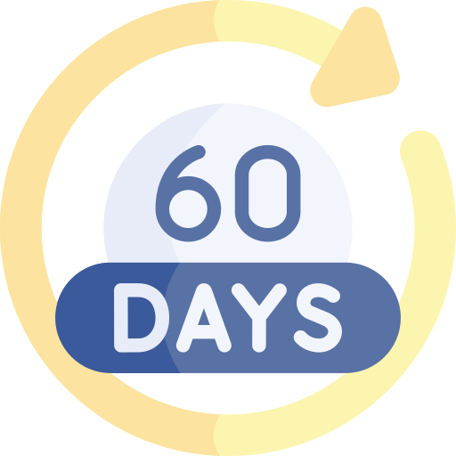 60 giorni Kawaii Flat icona