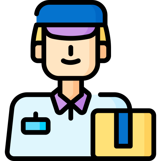 Delivery man Special Lineal color icon