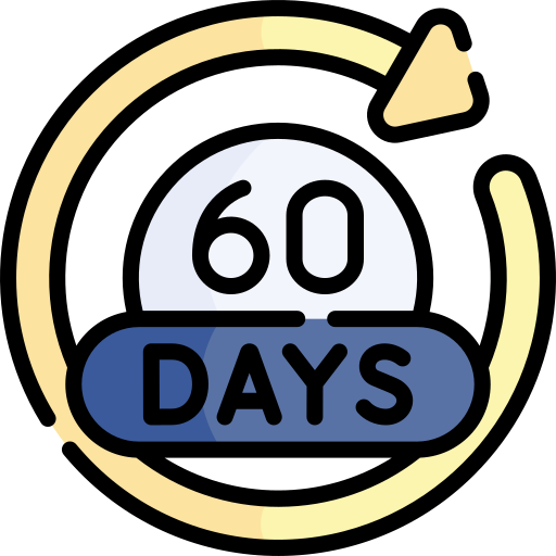 60 giorni Kawaii Lineal color icona