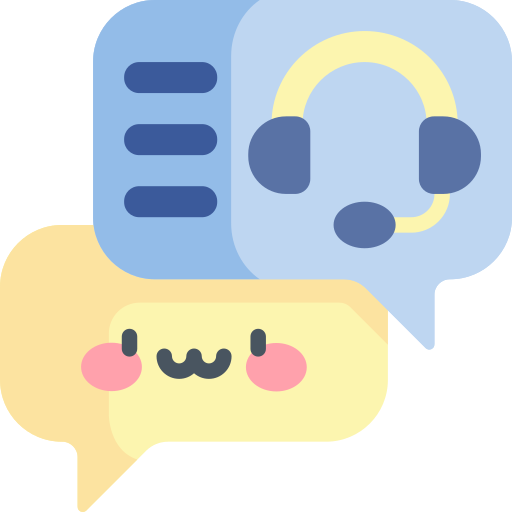 Online support Kawaii Flat icon