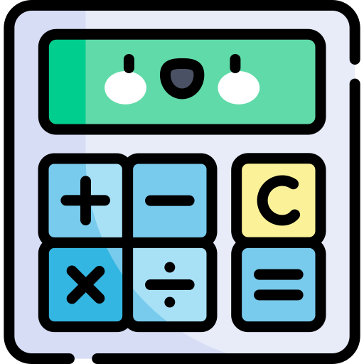 calculatrice Kawaii Lineal color Icône