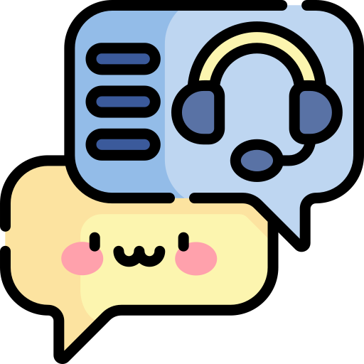 Online support Kawaii Lineal color icon