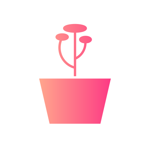 vaso para plantas Generic gradient fill Ícone