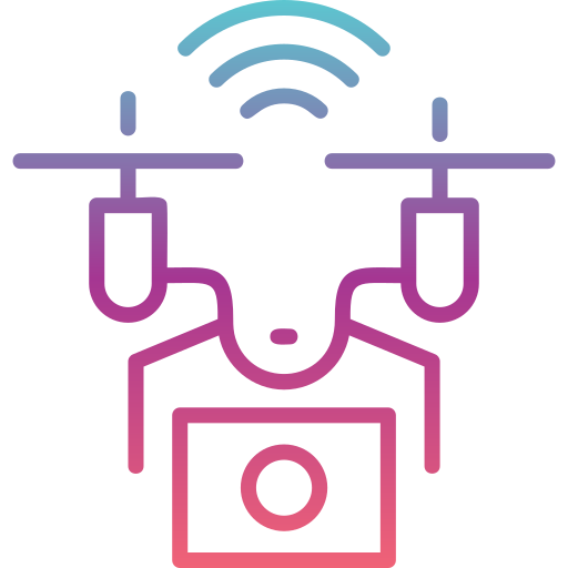 drone con fotocamera Generic gradient outline icona