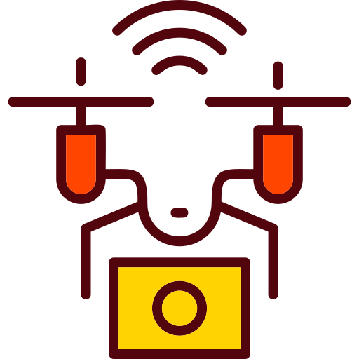 Camera drone Generic color lineal-color icon