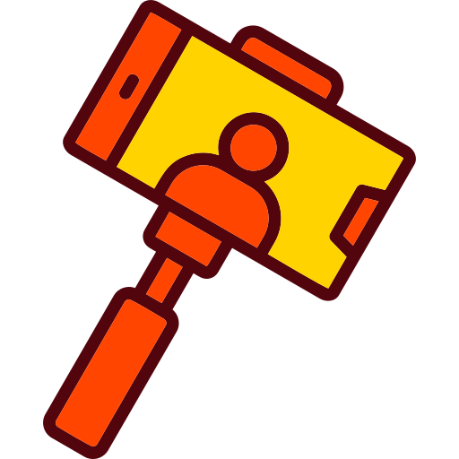 Selfie stick Generic color lineal-color icon
