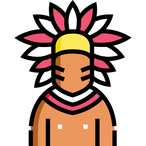 amerikanischer ureinwohner Detailed Straight Lineal color icon