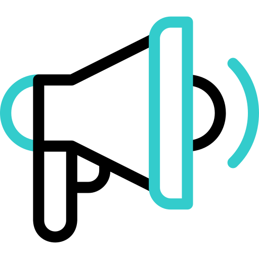 megáfono Basic Accent Outline icono