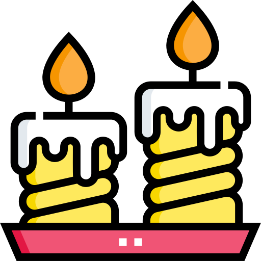 Candle Detailed Straight Lineal color icon
