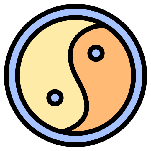 yin i yang Generic color lineal-color ikona