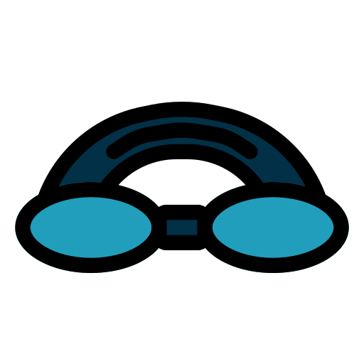 gafas de natación Generic color lineal-color icono