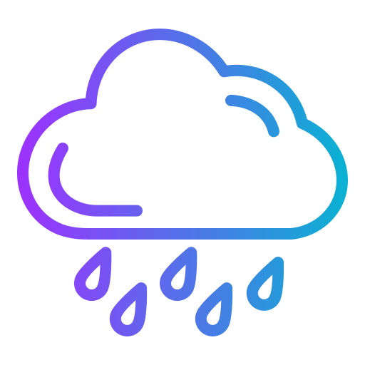Rain cloud Generic gradient outline icon