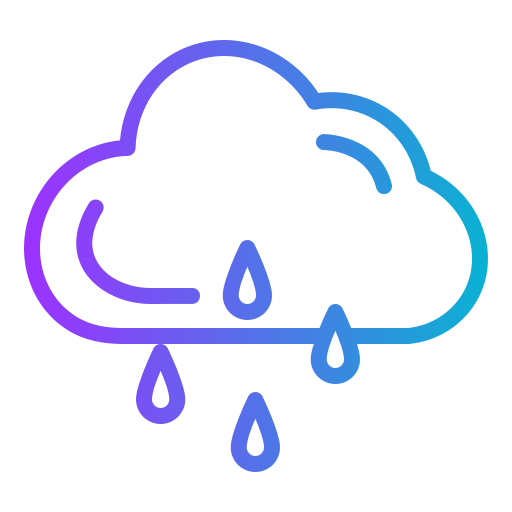 Rain cloud Generic gradient outline icon