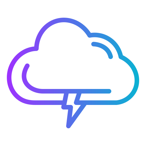 Cloud thunder Generic gradient outline icon