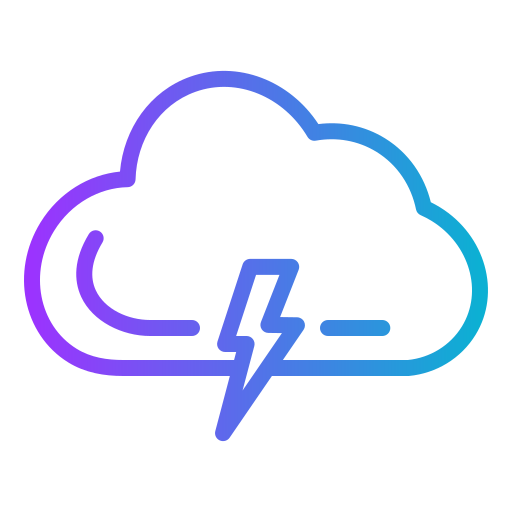 Cloud thunder Generic gradient outline icon