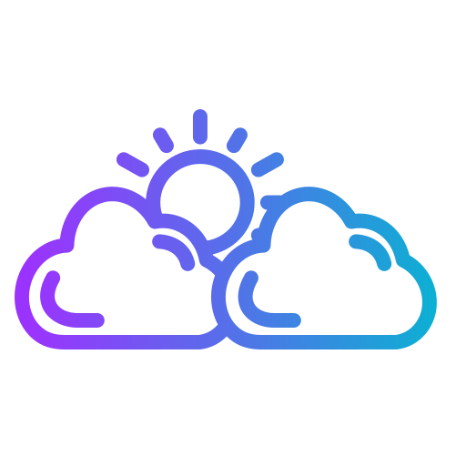 태양 구름 Generic gradient outline icon