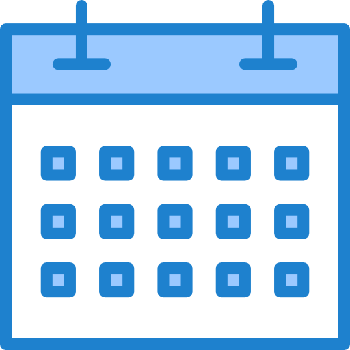 kalender srip Blue icon
