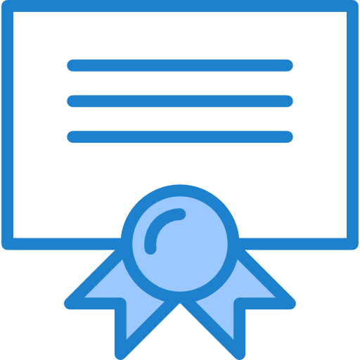 Diploma srip Blue icon