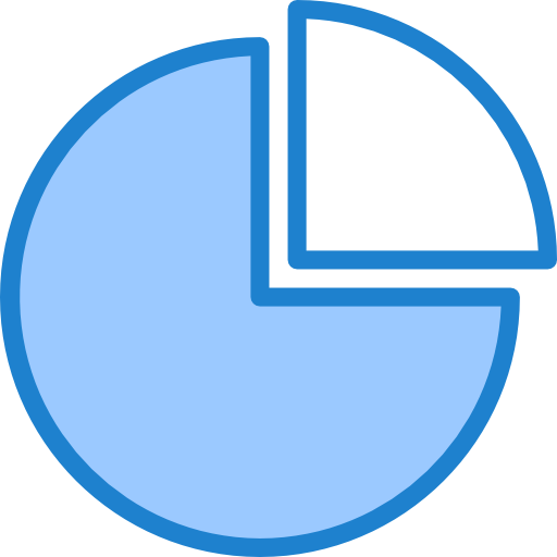 gráfico circular srip Blue icono