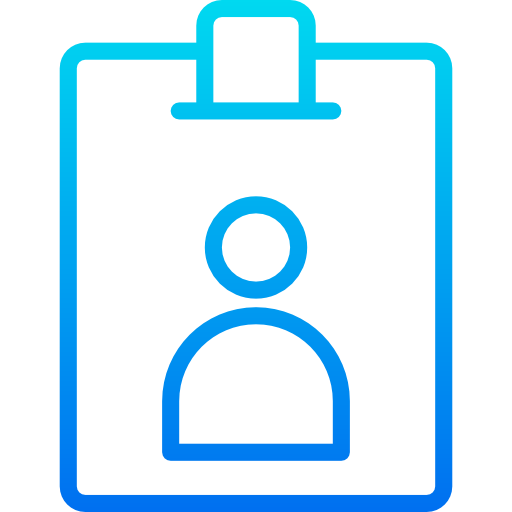 tarjeta de identificación srip Gradient icono