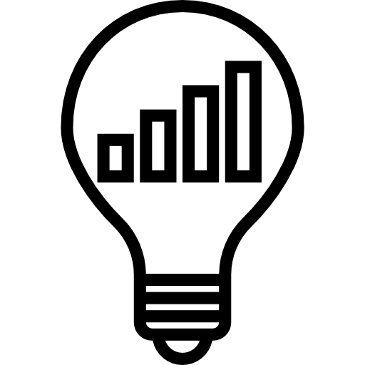 wykres słupkowy srip Lineal ikona