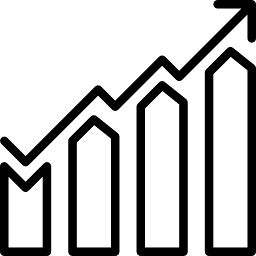 gráfico de barras srip Lineal icono