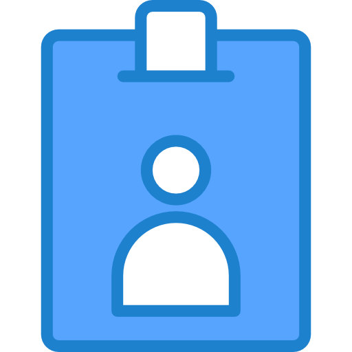 id-kaart srip Blue icoon
