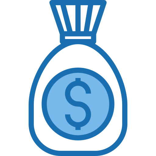sac d'argent Phatplus Blue Icône