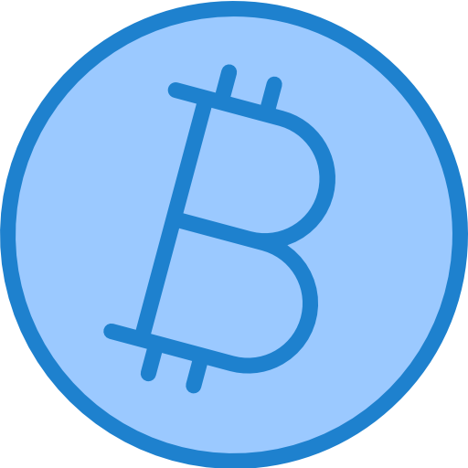 Bitcoin srip Blue icon
