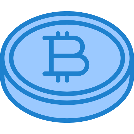 bitcoin srip Blue Icône