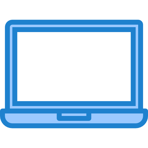 laptop srip Blue icoon