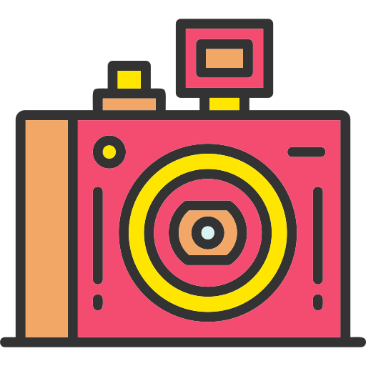 kompaktowy aparat Generic color lineal-color ikona