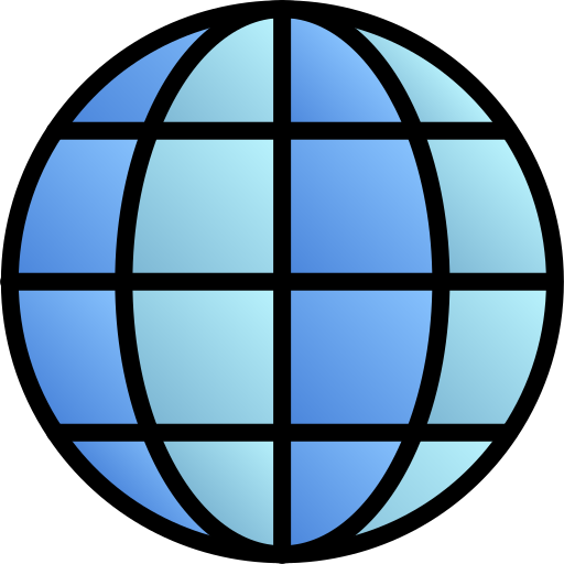 globus Generic gradient lineal-color icon