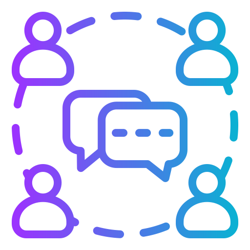 Group communication Generic gradient outline icon