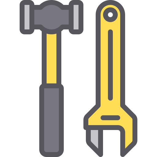 martillo y llave Generic color lineal-color icono