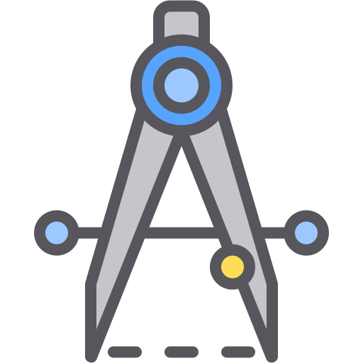 narzędzie kompas Generic color lineal-color ikona