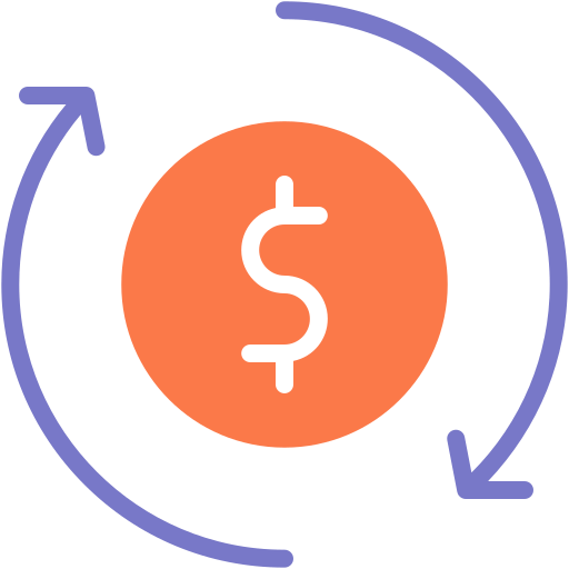 przepływ środków pieniężnych Generic color fill ikona