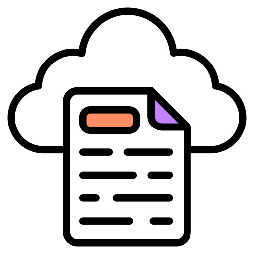 クラウドドキュメント Generic color lineal-color icon