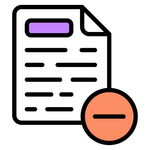문서 삭제 Generic color lineal-color icon