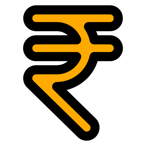 símbolo de la rupia Generic color lineal-color icono