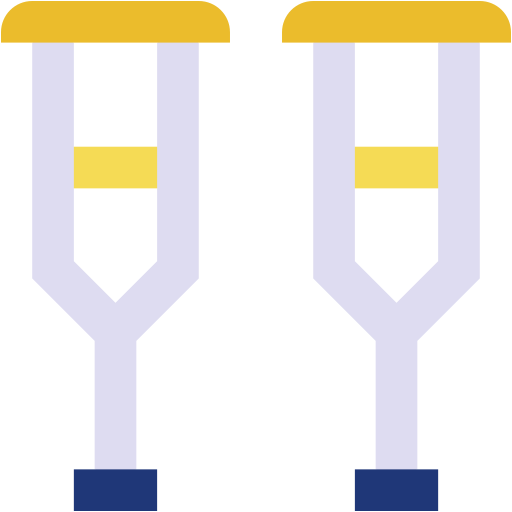 Crutches Generic color fill icon