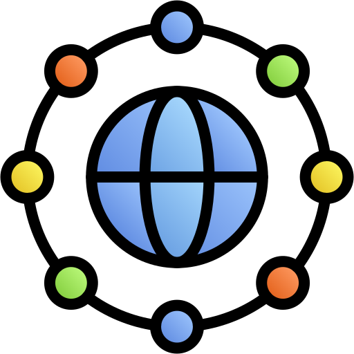 réseau mondial Generic gradient lineal-color Icône